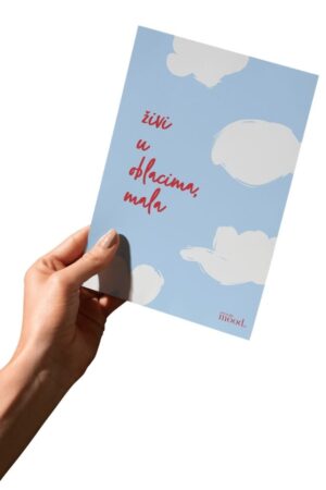 Živi u oblacima, mala | čestitka